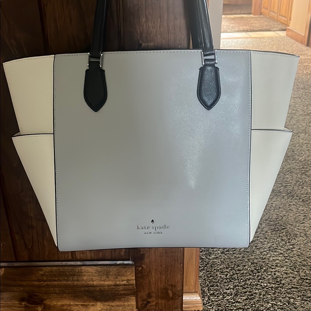 Kate Spade White and Black Tote Bag